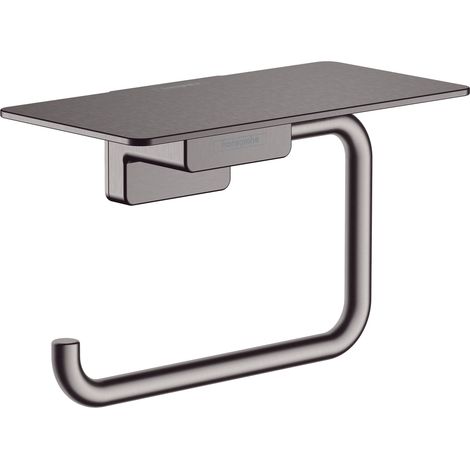 Hansgrohe AddStoris - Papierrollenhalter mit Ablage, Chrom schwarz gebürstet 41772340