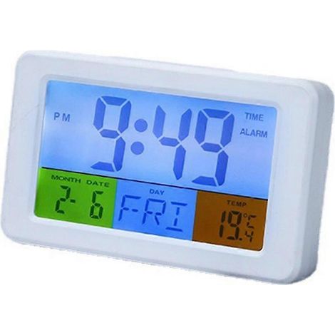 Farb-LCD-elektronischer Wecker, Multifunktions-Temperatur-Countdown-Digitaluhr, Lazy Bed (1/5)