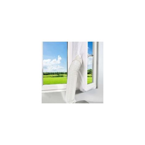 Tessuto sigillante da 400 cm per finestre e porte con aria condizionata, tessuto sigillante per unità di condizionamento mobili, set per porte e finestre, isolamento termico, installazione semplice e  (1/4)