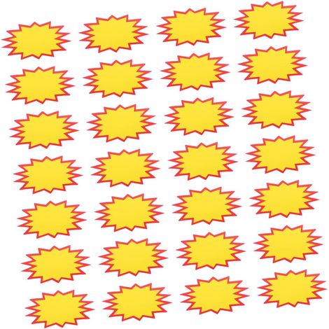 Sollbry 50er-Pack Preisanzeigeetiketten, Preisaufkleber für Geschäfte, druckbare Schilder, Spendenetiketten, Papierersatz, Verkaufsetiketten, Sternetiketten, Neon-Fruchtbeschilderung (1/5)
