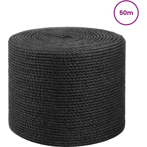vidaXL Jute Twine 50 m 4 Black 100% Tossa jute