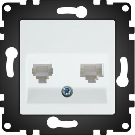 Módulo Empotrable Toma Teléfono + Internet Blanco IP20 Serie wLux  Blanco  | IluminaShop