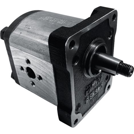 Hydraulische Zahnradpumpe 25 cm³ linker Kegel 1:8 (1/2)