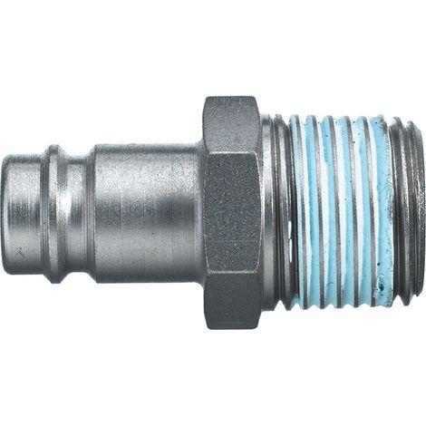 Raccord rapide pneumatique Legris, Filetage Mâle vers Mâle 3/4 in Male 3/4pouces Européen, Profil rectus en Acier ( Prix pour 1 )