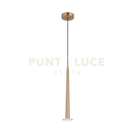 LAMPADARIO A SOSPENSIONE ORO OPACO E ANELLO IN MARMO