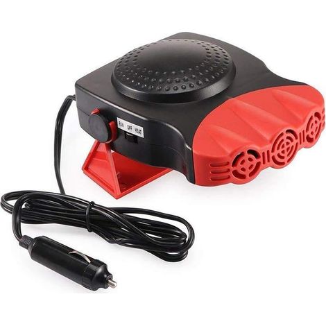 Réchauffeur de Voiture, Chauffage Portable Voiture 12V 150W pour refroidissement, chauffage, dégivrage et désembuage (Rouge) (1/3)