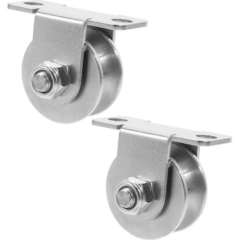 2pièces Poulie à Câble Acier Inoxydable Roulements Internes Pour Systèmes De Levage Et Portes Coulissantes Fonctionnement Silencieux Et Fluide (1/5)