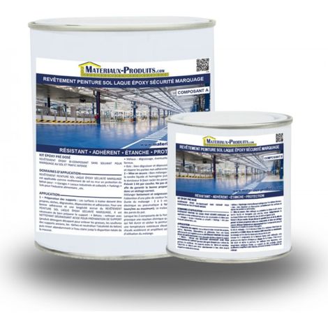 Revêtement peinture sol laque époxy sécurité marquage - 1 Kg Blanc - MATPRO (1/5)