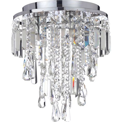 Spa Pro Brona Ceiling Light Flush Bathroom Fitting - Polished Chrome Litecraft (1/4)