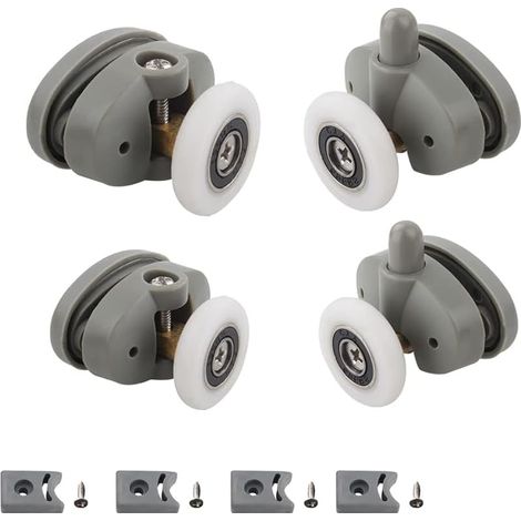 Lot de 4 roulettes de porte de - À roues - Ovales - En forme de papillon (25mm-4pcs) (25mm-4pcs)
