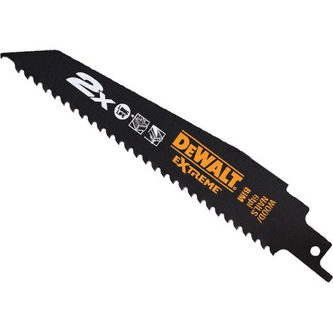 DEWALT DT2314L-QZ 2X Life Wood & Nail Reciprocating Blade 305mm x 6 TPI Pack of 5 DEWDT2314LQZ