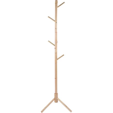 Hutständer, Bodenständer für Hüte, Huthalter aus Holz in Baumform, Stehender Hutständer.