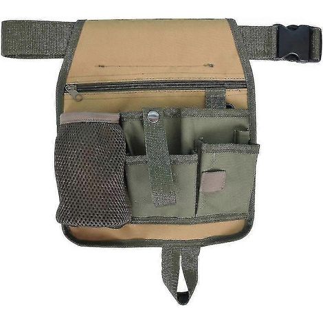 Tablier utilitaire unisexe avec poches et pochettes pour outils de jardin, idéal pour le jardinage, la plomberie, la fleuristerie, la menuiserie et le bricolage. Comprend plusieurs sacs. (1/5)