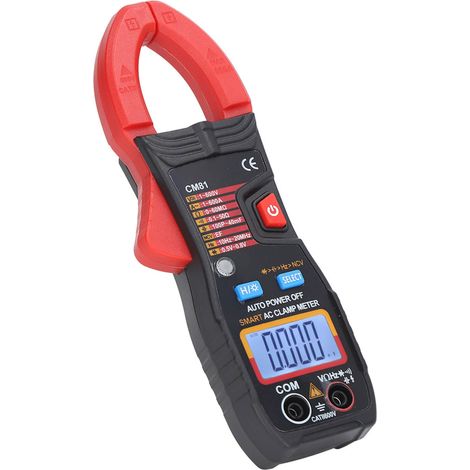Pince ampèremétrique numérique multifonctionnelle AC/DC à sélection automatique de la gamme, multimètre 1V-600V (1/5)