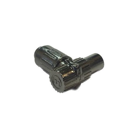 Fiche coudée connectique IEC 9.52mm femelle (à l'unité) 90° métallique blindée TELEFUNKEN