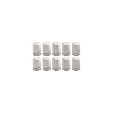 10er-Pack Handschalter für Fußbodenheizungsverteiler, M30 x 1,5, Heizkörperventilknopf aus ABS-Kunststoff, Zubehör für Temperaturregelventile, weiß - Crezuo