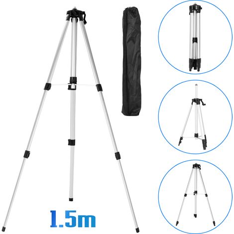 Trépied à barre d'extension en alliage de 1,5 m, réglable sur 3 hauteurs, pour niveau laser, avec sac de transport (1/5)