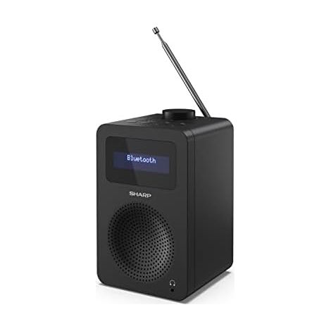 SHARP DR-430(BK) Radio digitale (Dab/Dab+/FM con RDS, Bluetooth 5.0, Jack per cuffie da 3,5 mm de, 5 W, alimentata da adattatore di corrente de, colore nero (1/5)