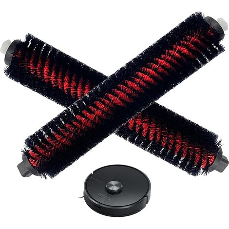 Sollbry Barre de Brosse à Rouleau Principal,2 pcs Brosses de Nettoyage Dorigine,Brosse d'entretien Accessoires amovibles,Pièces de Rechange pour Station de Nettoyage pour Accessoires Roborock S7MaxV U (1/4)