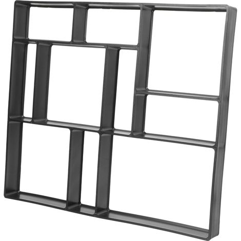 Moule de Chaussée en Plastique Noir pour Dalles de Jardin DIY Créateur de Chemins, Pavé de Dalles pour Cours et Patios, Usage Pratique (1/5)