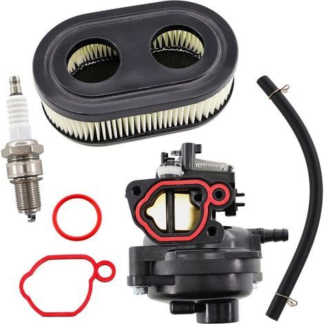 Carburettor with Air Filter Spark Plug for Briggs & Stratton 550EX 625EX 675EX 675IS 725EXI 09P702 OHV Engine 163cc Lawn Mower Replaces 799584 594058 (1/5)
