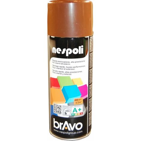 Peinture Aérosol BRAVO NESPOLI - Marron Brun (180007) 0,4 L (1/2)