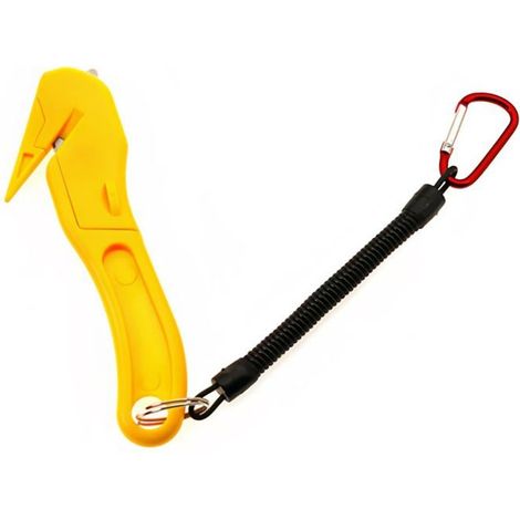 Cutter Professionnel, Cutter Couteau Crochet, Securite Cutter, pour Manutention, Ouvrir Cartons, Liens et Emballages, Film Rtirable. (1/5)
