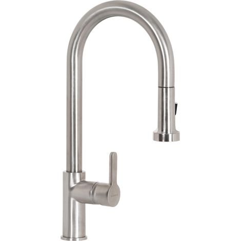 SCHOCK Miscelatore Aquaalto con Doccia Estraibile a Doppio Gestto Professional, Inox Ottico, h443 (1/4)