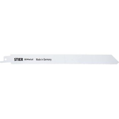 STIER Säbelsägeblatt, 5 Stück, ST4434, Schnittlänge 210 mm, Zahnteilung 1,8-2,5 mm, perfekt für Holz- und Metallschnitte, präzise und langlebig für vielseitige Anwendungen (1/4)