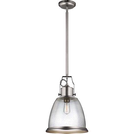 Lampada a sospensione plafoniera lampada a sospensione acciaio nichel D 35,5 cm lampada da sala da pranzo