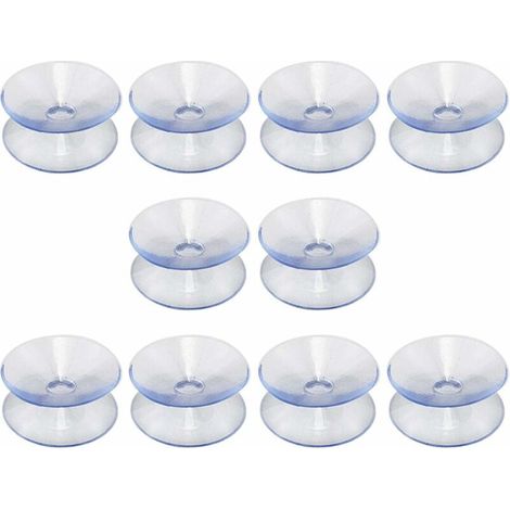 Doppelseitige Saugnäpfe, geeignet für Glastischplatten, 10 Saugnäpfe ohne Haken, multifunktionale Spiegelsaugnäpfe, doppelseitig rutschfestes Glas (30 mm)