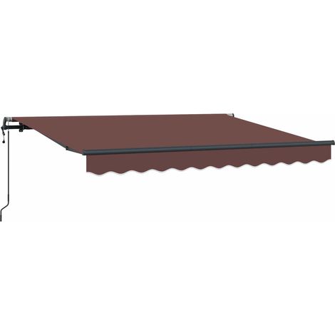 Maison Exclusive - Tenda Retrattile Marrone 250 x 200 cm Tessuto