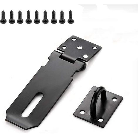 Serrure en acier inoxydable - jusqu'à la boucle de porte en acier inoxydable noir de 4 pouces
