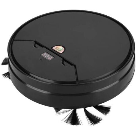 Robot de balayage ultra-mince paresseux maison intelligente rechargeable robot aspirateur automatique noir