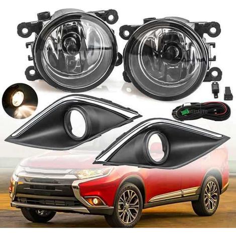 1 pair of front fog lights compatible with Mitsubishi Outlander 17-19 (1/5)
