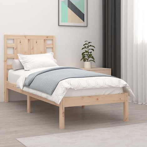 Lit simple pour adulte Cadre de lit - Bois massif 90x190 cm Simple BV464090 - BonneVie (1/5)