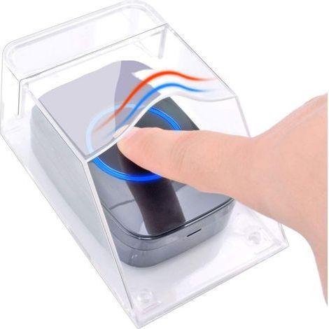 Housse de protection transparente pour sonnette de porte extérieure, étanche, sans fil, support mural - 11 x 6 x 5 cm (1/5)