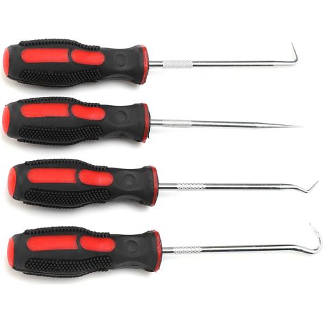 4-teiliges Set Öldichtungsschraubendreher Nr. 45 aus Kohlenstoffstahl mit Haken und rutschfestem Griff für Reparaturen (1/5)