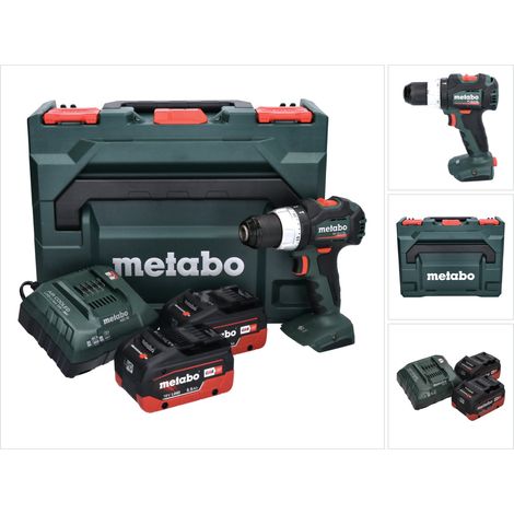 Metabo BS 18 LT BL Perceuse-visseuse sans fil 18 V 75 Nm brushless + 2x Batterie 5,5 Ah + Chargeur + metaBOX