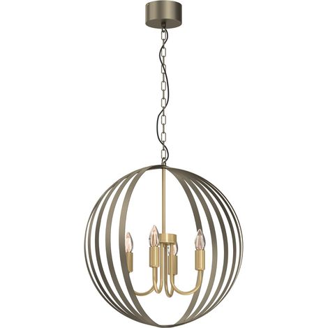 Suspension métal doré Sparkle chandelier 4xE27 Luminex