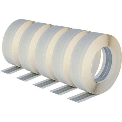Semin – Lot de 5 bandes armées pour renfort angles plaques de plâtre – 30 m – Papier et acier – Finition invisible et résistance accrue
