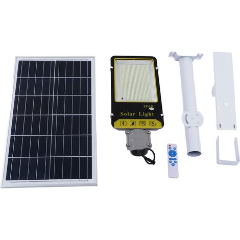 Luminaire solaire extérieur 300W IP65 étanche 14h autonomie, éclairage public intelligent pour jardin et cour. (1/5)