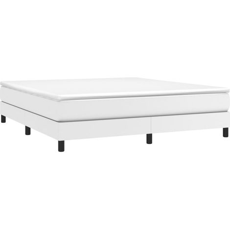 Boxspringbettgestell Weiß 180x200 cm Kunstleder vidaXL
