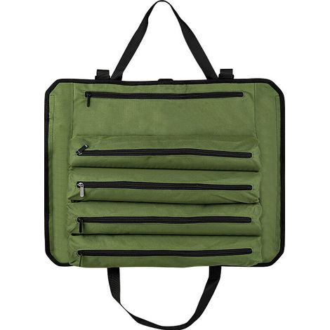 Borsa portautensili multifunzionale e di grande capacità per riporre gli attrezzi per la manutenzione del veicolo e il kit di ferramenta, verde