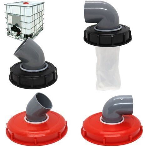 Couvercle de Réservoir IBC avec Filtre en Nylon Lavable pour Réservoir d'eau de Pluie IBC 1000 litres,Filtre À Couvercle IBC Accessoires de Réservoir IBC,Filtre à Eau de Pluie en Nylon(noir 163mm 45 d (1/4)