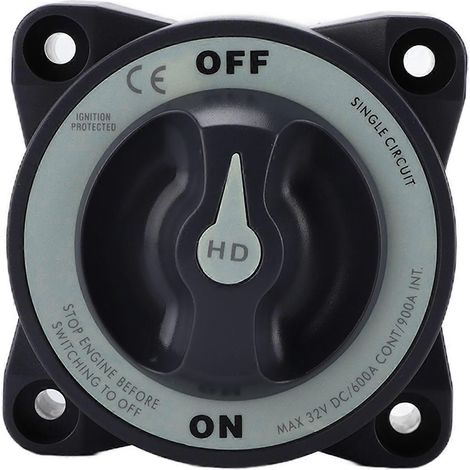 Compatible avec les interrupteurs de déconnexion de batterie double marine série E à 4 positions 32 V 350 A, étanches et antidéflagrants, avec fonction de protection contre l'inflammation. (1/5)