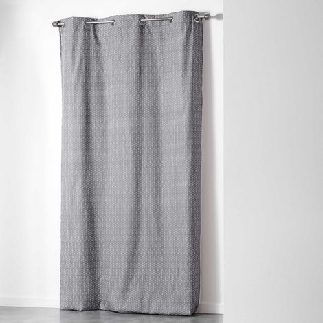 Rideau a oeillets 140 x 240 cm Optic Gris
