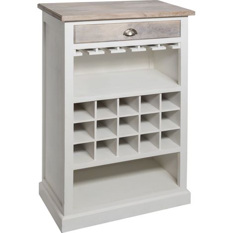 Etagère avec range bouteilles en bois ALERIA (1/4)