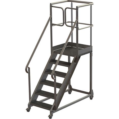 Stahlplattform mit 8 Stufen - max. Arbeitshöhe 3,60 m - PL600ACIER360-GCPR