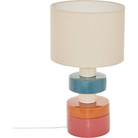 Lámpara de diseño Fiva cilíndrica, 50 cm de altura, multicolor - Atmosphera créateur d'intérieur (1/4)